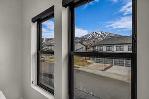 Detailed view of a mountain backdrop