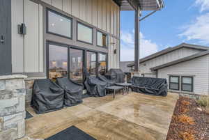 View of patio / terrace with a grill