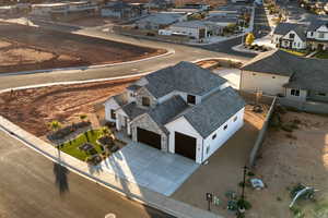 Aerial view of residential area