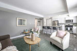 Living room with baseboards