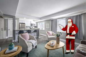 Living room with baseboards