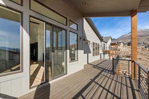Deck with a mountain view