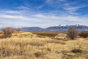 View of mountain background with rural landscape