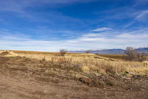 View of mountain background with rural landscape