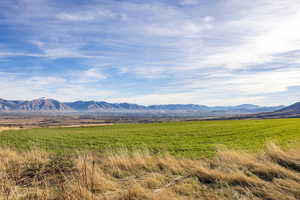 View of mountain background with rural landscape