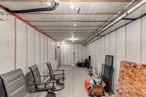 View of unfinished below grade area