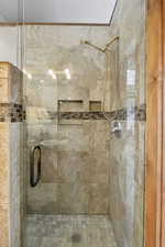 Bathroom with a shower stall