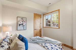 Bedroom with baseboards