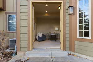 View of exterior entry