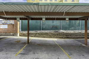 View of covered parking space