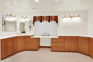 Full bath featuring vanity