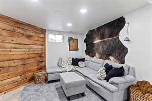 Living room featuring recessed lighting