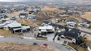 Aerial view of residential area