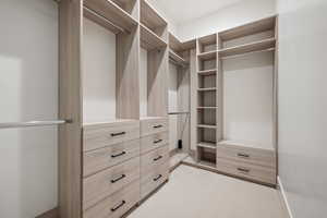 View of walk in Primary closet