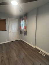Bedroom 1 looking toward the walk in closet