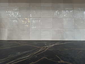 Detailed view of backsplash and counter