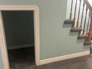 Basement play area under the stairs