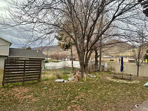 View back yard and mountains