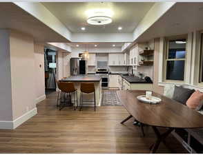 Dining and kitchen area.