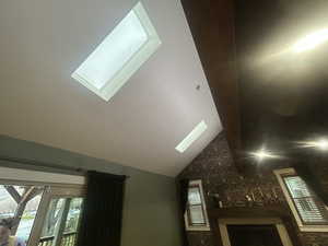 Detailed view of a skylight