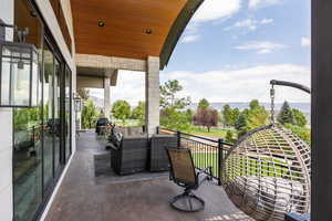 View of patio featuring outdoor lounge area