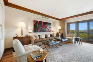 Living room with baseboards