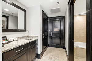 Kitchenette and owner lock-off closet