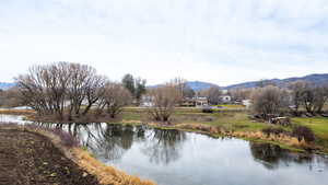 Water view with a mountain backdrop