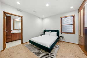 Bedroom featuring recessed lighting