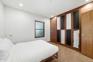 Bedroom featuring recessed lighting