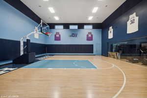 View of basketball court with community basketball court