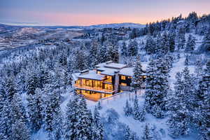 View of snowy aerial view