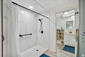 Owners suite walk in Shower and Large walk in closet