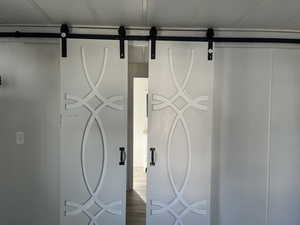 Barn Doors to Bathroom