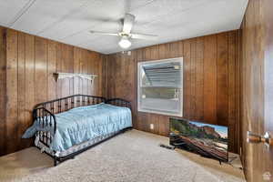 Bedroom with walk in closet