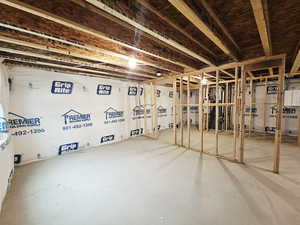 View of unfinished below grade area