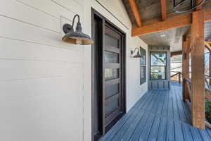 View of wooden terrace