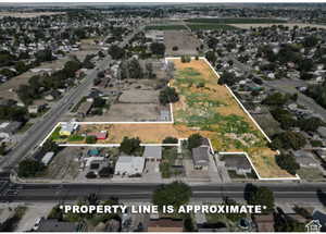 View of property location with property boundaries highlighted