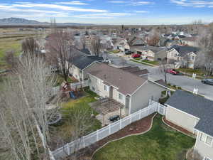 Aerial view of residential area