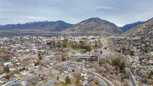 Mountain view of Logan canyon and USU.