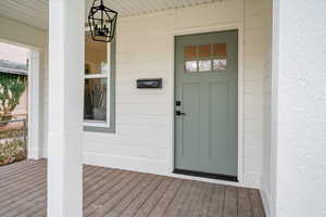 View of exterior entry