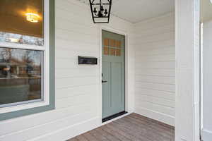 View of exterior entry