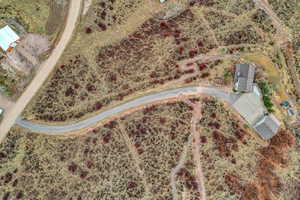 Aerial view of sparsely populated area