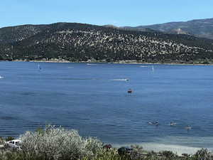 Water view featuring a mountainous background