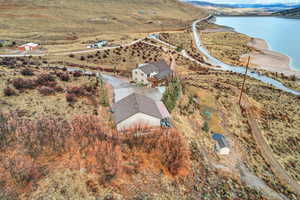 Bird's eye view of a large body of water