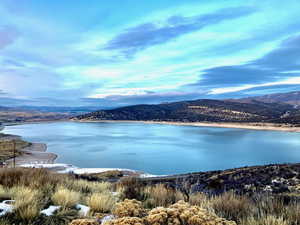 Water view featuring a mountain backdrop