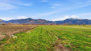 Mountain view with rural landscape