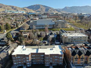 Adjacent Bird's eye view of University of Utah and Kingsbury Hall
