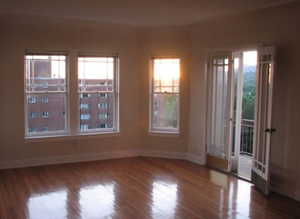 Apt # 5 > Spare room with wood finished floors and baseboards