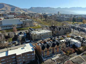 View of urban area featuring mountains